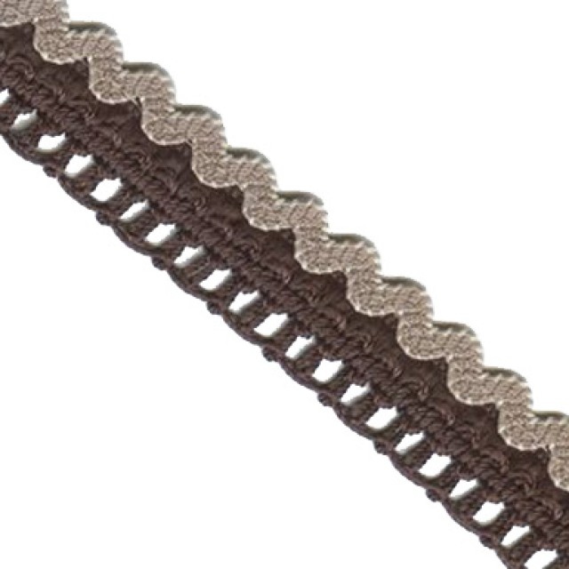 BRAID WITH TWO-COLOUR RICKRACK